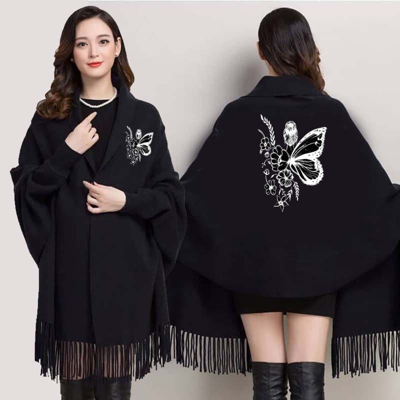 Bat-Wing Style Printed  Shawl – Winter Wear, Free Size