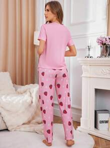 Print Pink Pajama Set for Girls – Soft & Comfy Nightwear