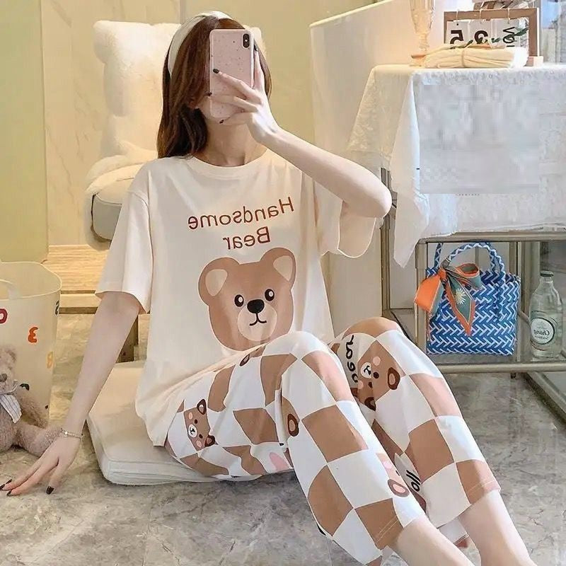 Bear Printed Dream Wear Sleep Suit
