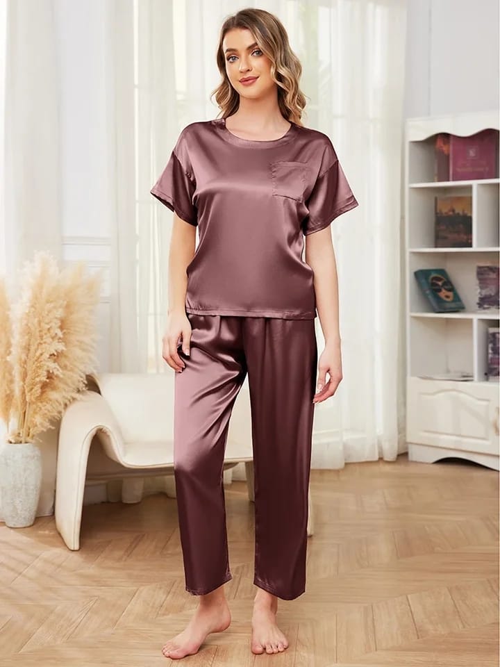 Pocket Style Casual 2-Pcs Night  Suit – for All Seasons