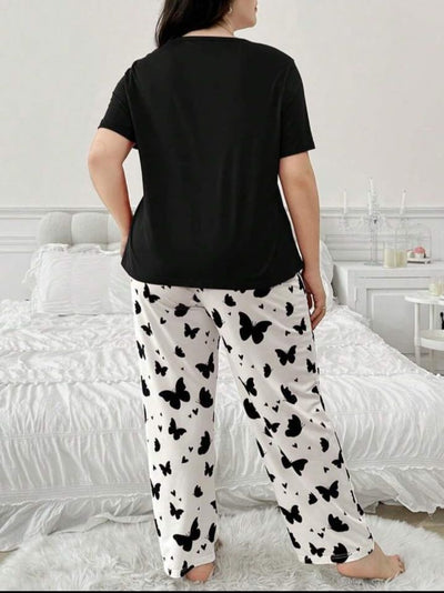 Butterfly Printed T-Shirt with Butterfly printed trouser