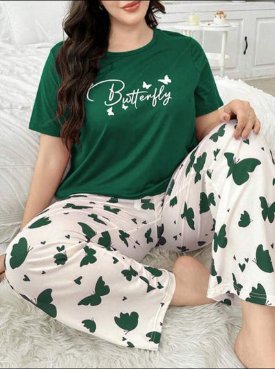 Butterfly Printed T-Shirt with Butterfly printed trouser