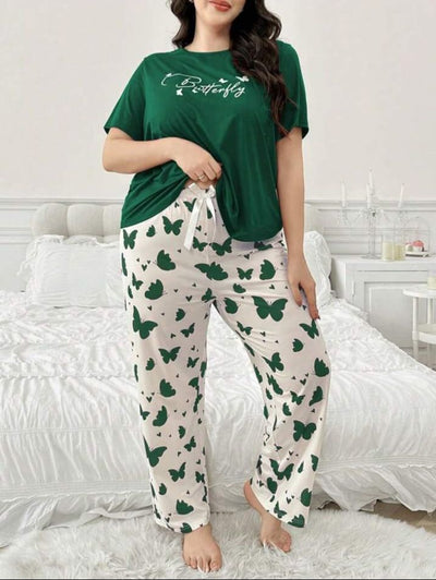 Butterfly Printed T-Shirt with Butterfly printed trouser