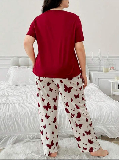 Butterfly Printed T-Shirt with Butterfly printed trouser