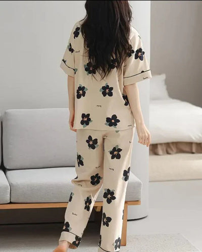 All Over Flowers Print Half Sleeves