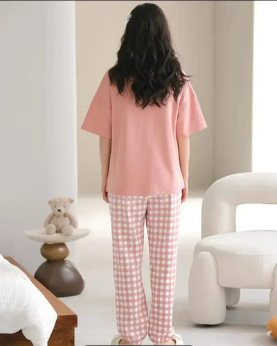 Lovely 3 Bears Print Half Sleeves