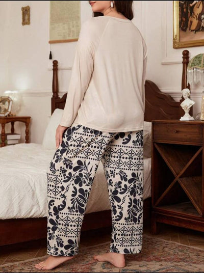 Floral Print Full Sleeves with Floral Printed pajama