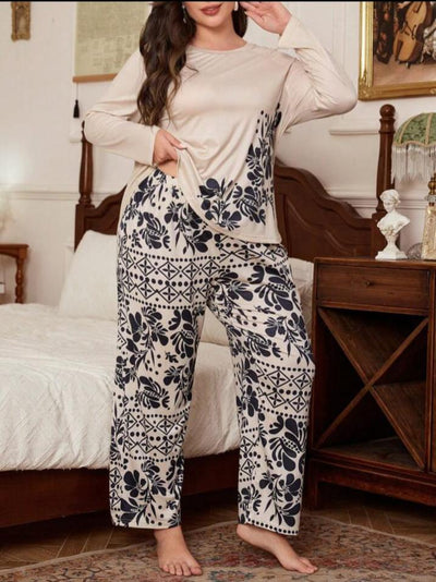 Floral Print Full Sleeves with Floral Printed pajama
