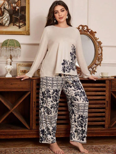 Floral Print Full Sleeves with Floral Printed pajama