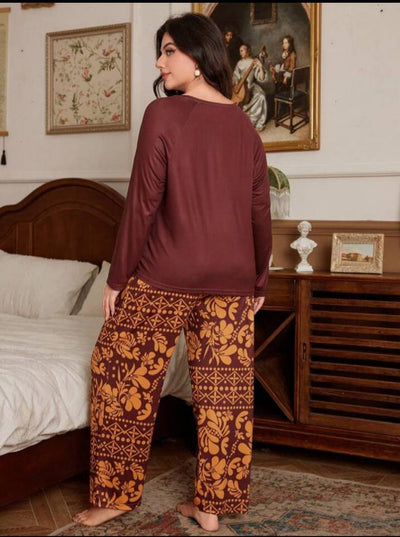 Floral Print Full Sleeves with floral Printed pajama