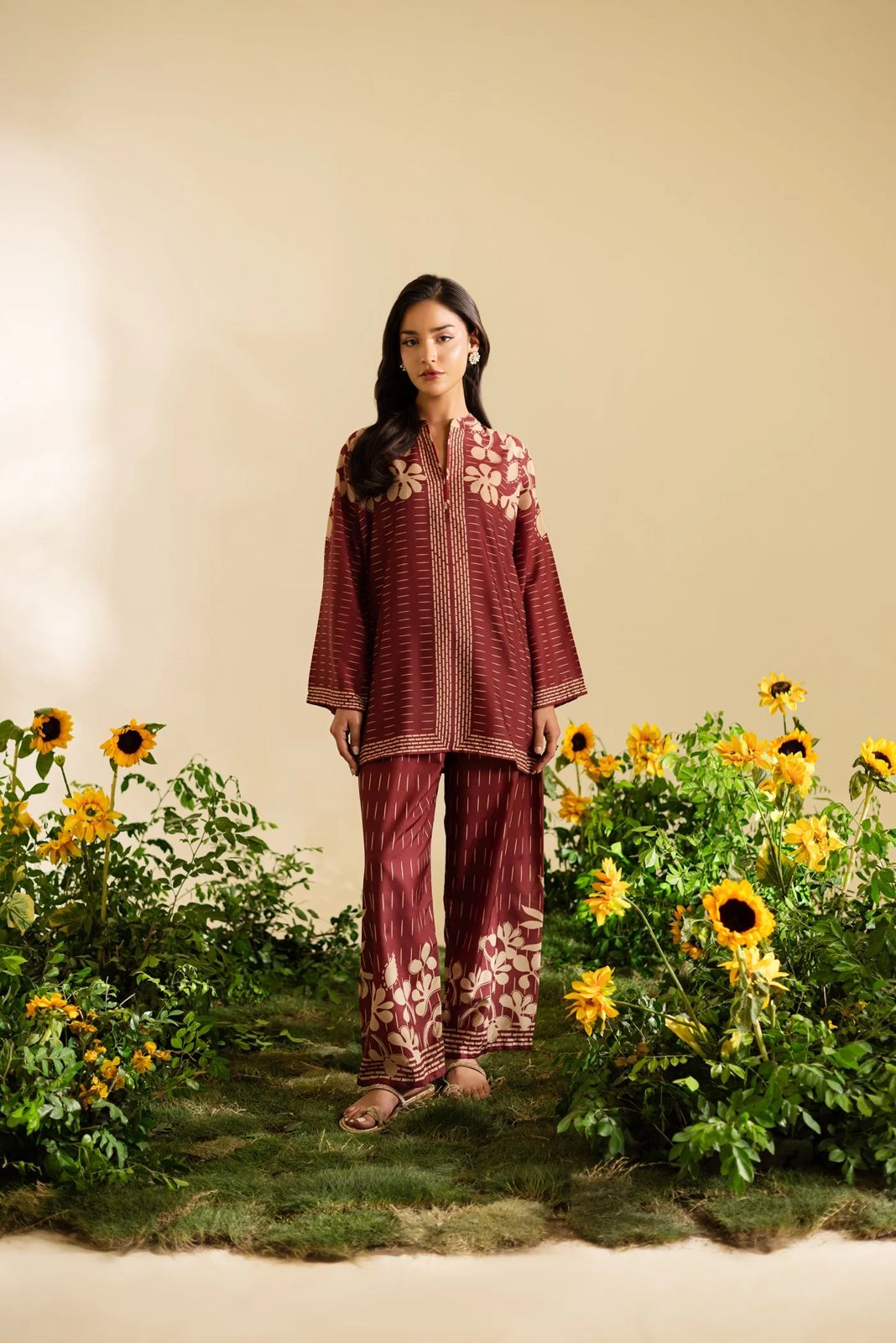 Printed Ladies 2 Piece Suit