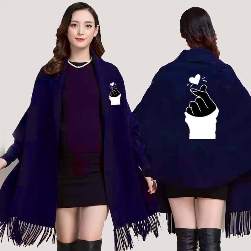 Bat-Wing Style Printed  Shawl – Winter Wear, Free Size