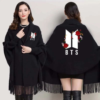 Bat-Wing Style Printed  Shawl – Winter Wear, Free Size